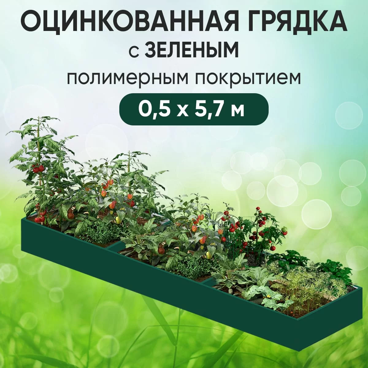 Грядка зеленая (0,5 х 5,7)